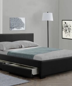 4 Drawers Storage Faux Leather Frame, Double Bed