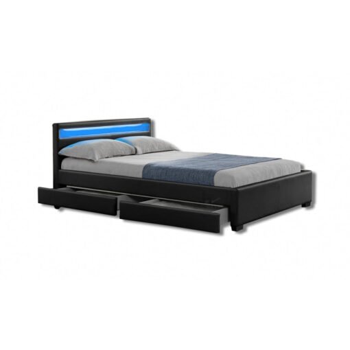 4 Drawers Storage Double Bed LED Header Frame - Image 4