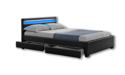 4 Drawers Storage Double Bed LED Header Frame - Image 2