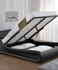 Galaxy Double Ottoman Bed, Black