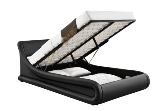 Galaxy Double Ottoman Bed, Black - Image 3