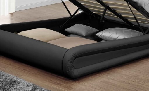 Galaxy Double Ottoman Bed, Black - Image 4