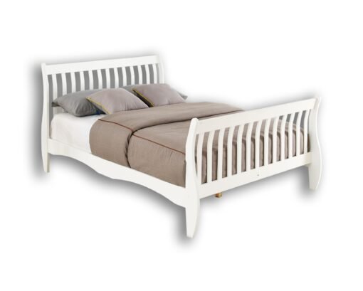 Solid Pine Wood White Bed Frame 4FT6 Double - Image 2