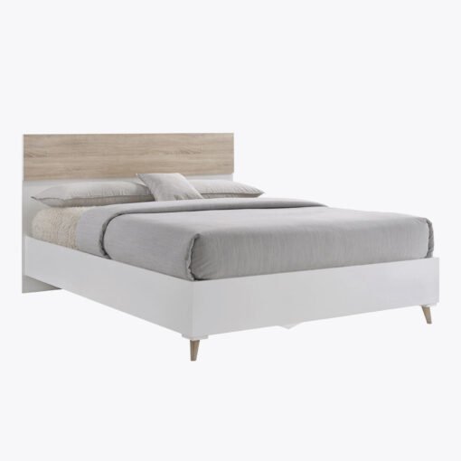 Stockholm 4.6 Double Bed White-Oak